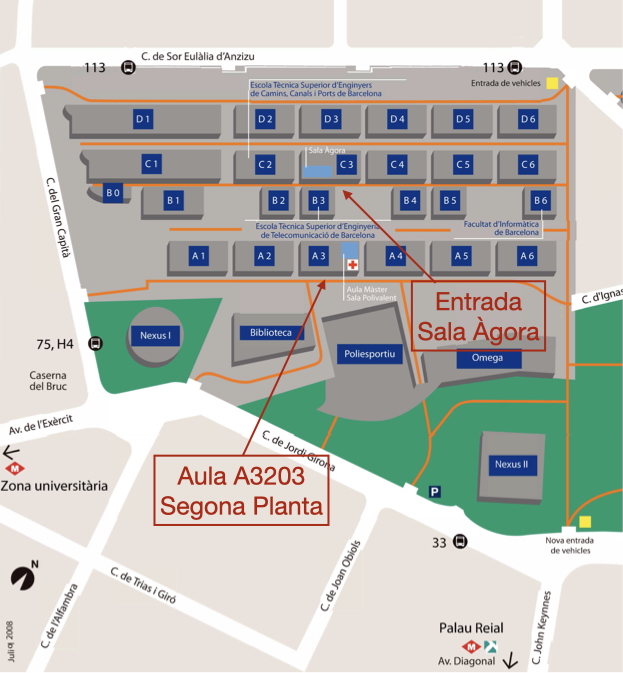 Map of UPC Campus Nord